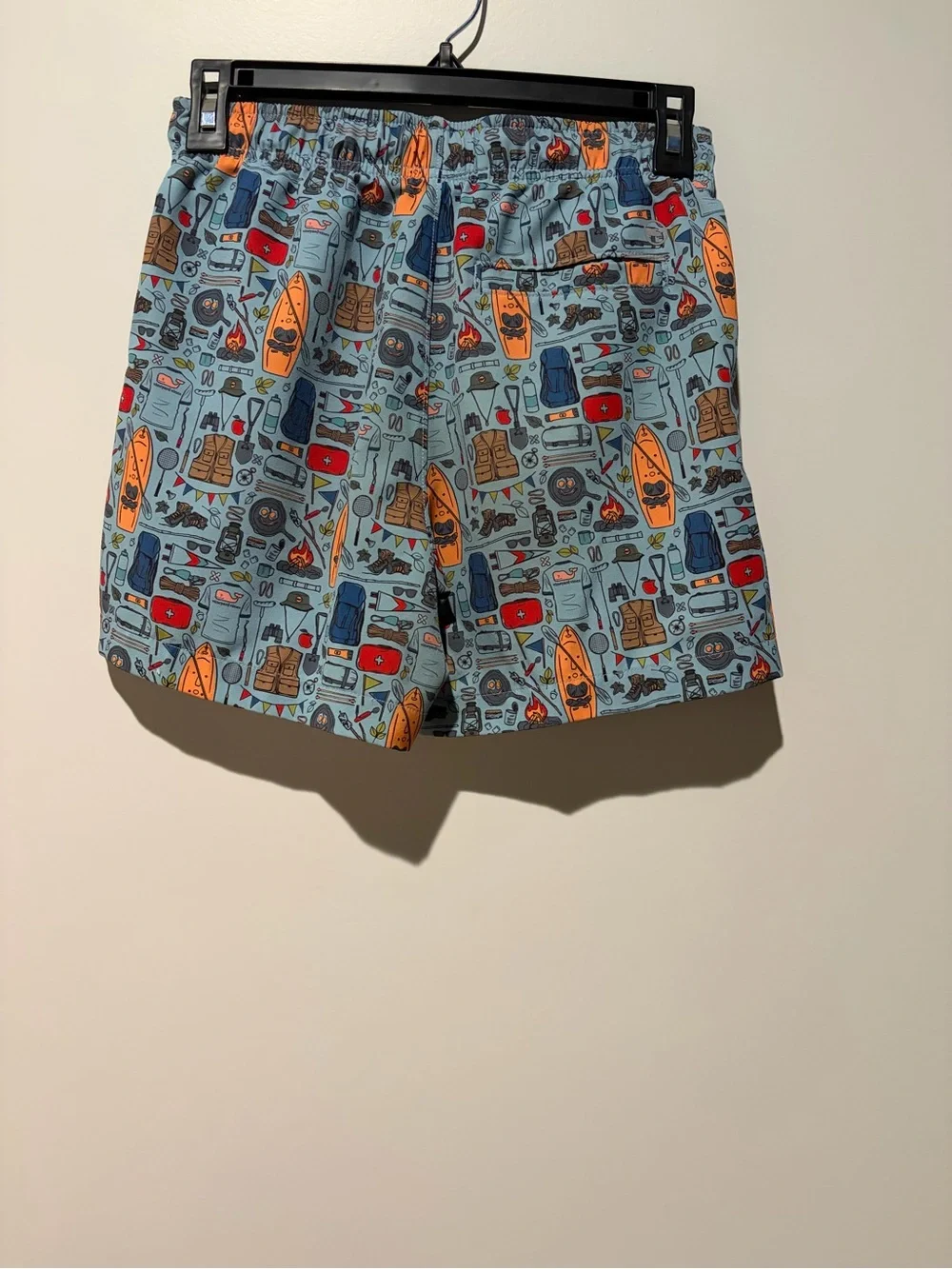 Vineyard Vines Kids One-Piece Swimsuit in Light Blue with Multicolor Camp Print